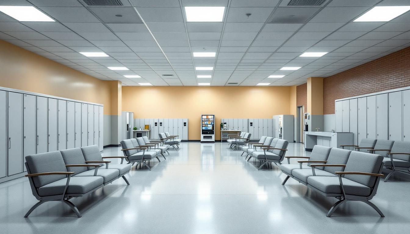 Visitation facilities and waiting area at SCI Benner Township
