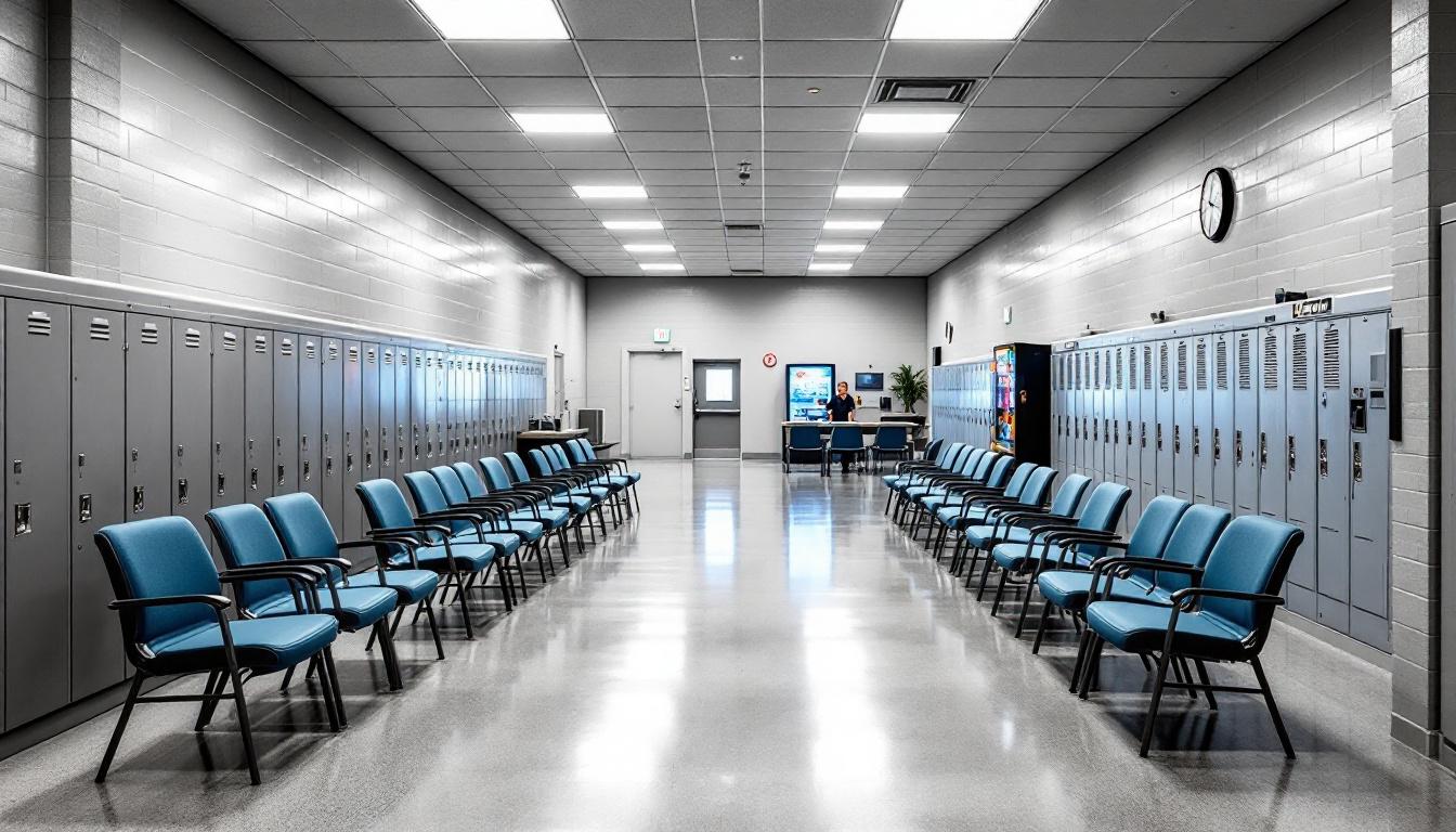 Visitation area at FCI Petersburg Medium