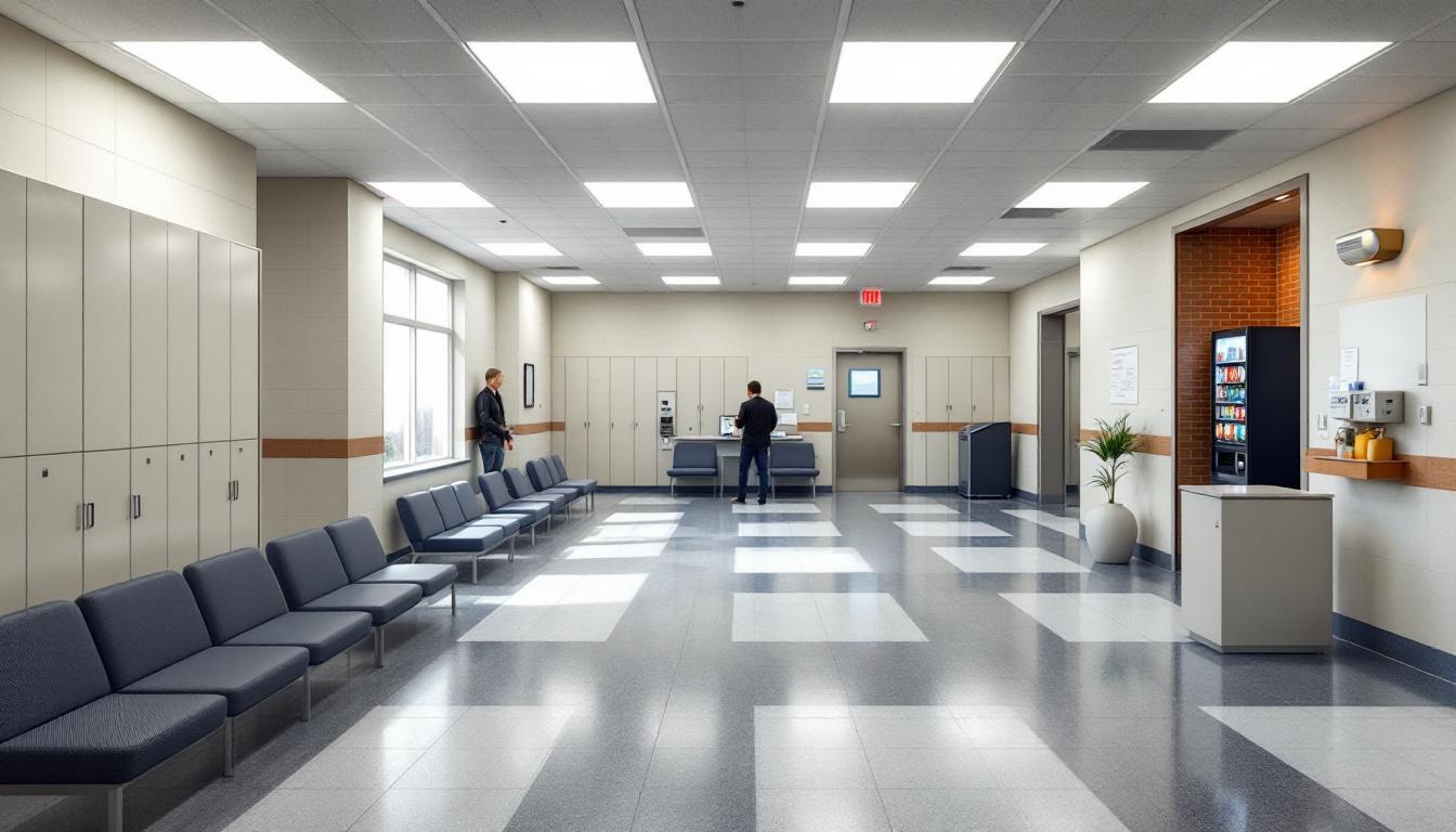 Visitation facilities and waiting area at NYSDOC Bare Hill Correctional Facility