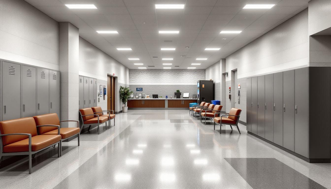 Visitation facilities and waiting area at Gouverneur Correctional Facility