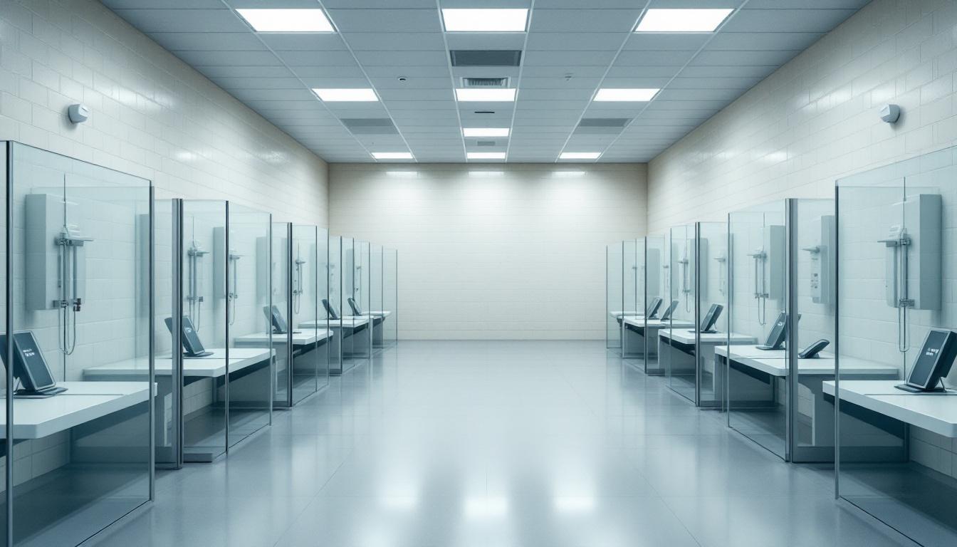 Visitation area at Green Haven Correctional Facility