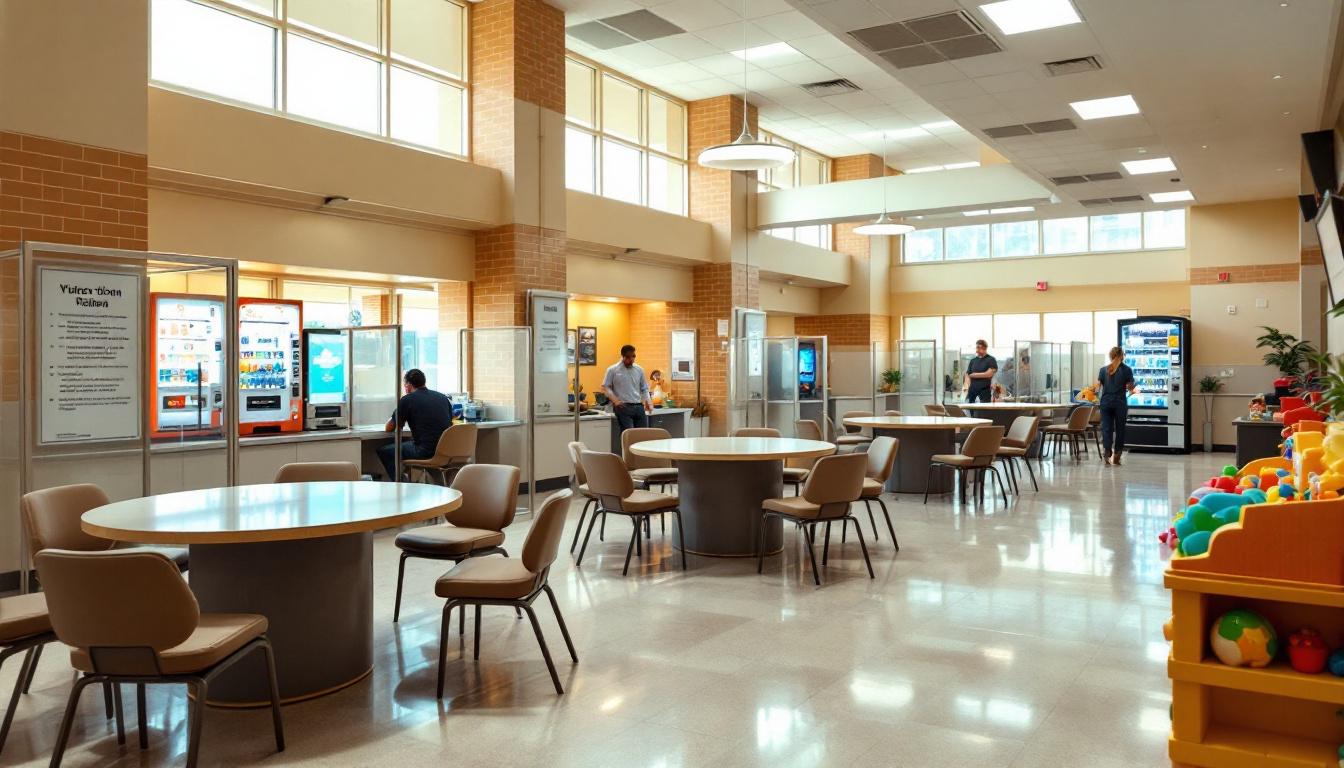 Visitation area at Metropolitan Correctional Center