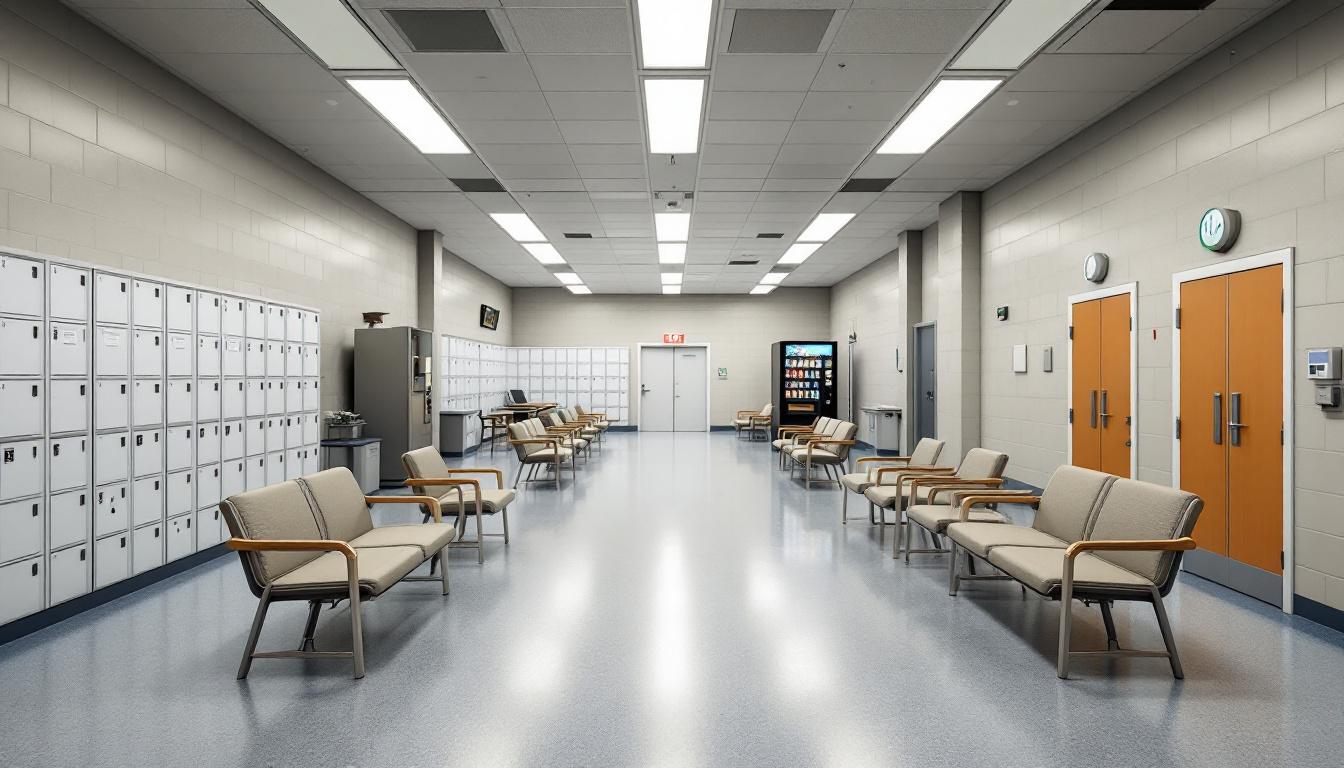 Visitation area at Clinton Correctional Facility