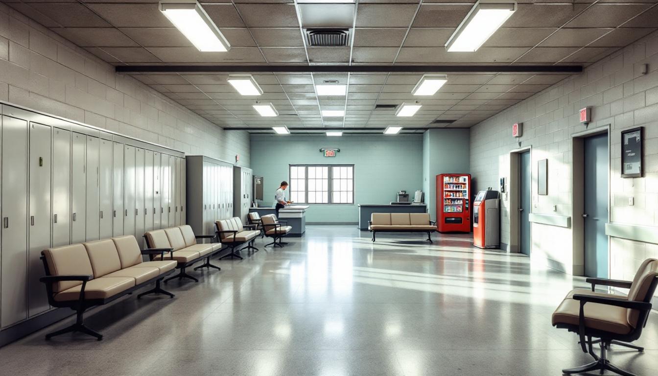 Visitation area at Nassau County Correctional Center