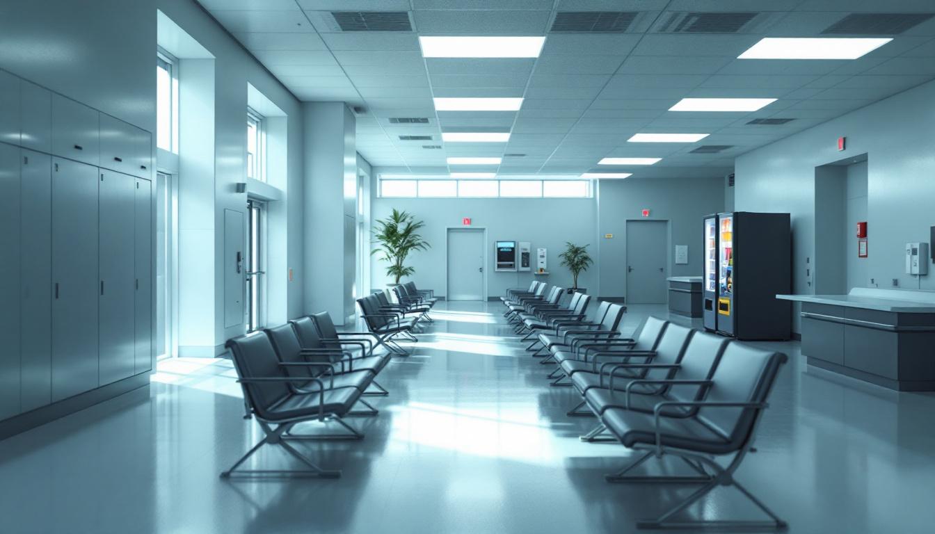 Visitation facilities and waiting area at Cape Vincent Correctional Facility