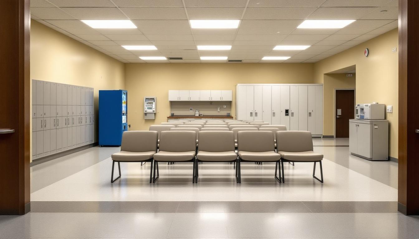 Visitation area at Genesee County Jail