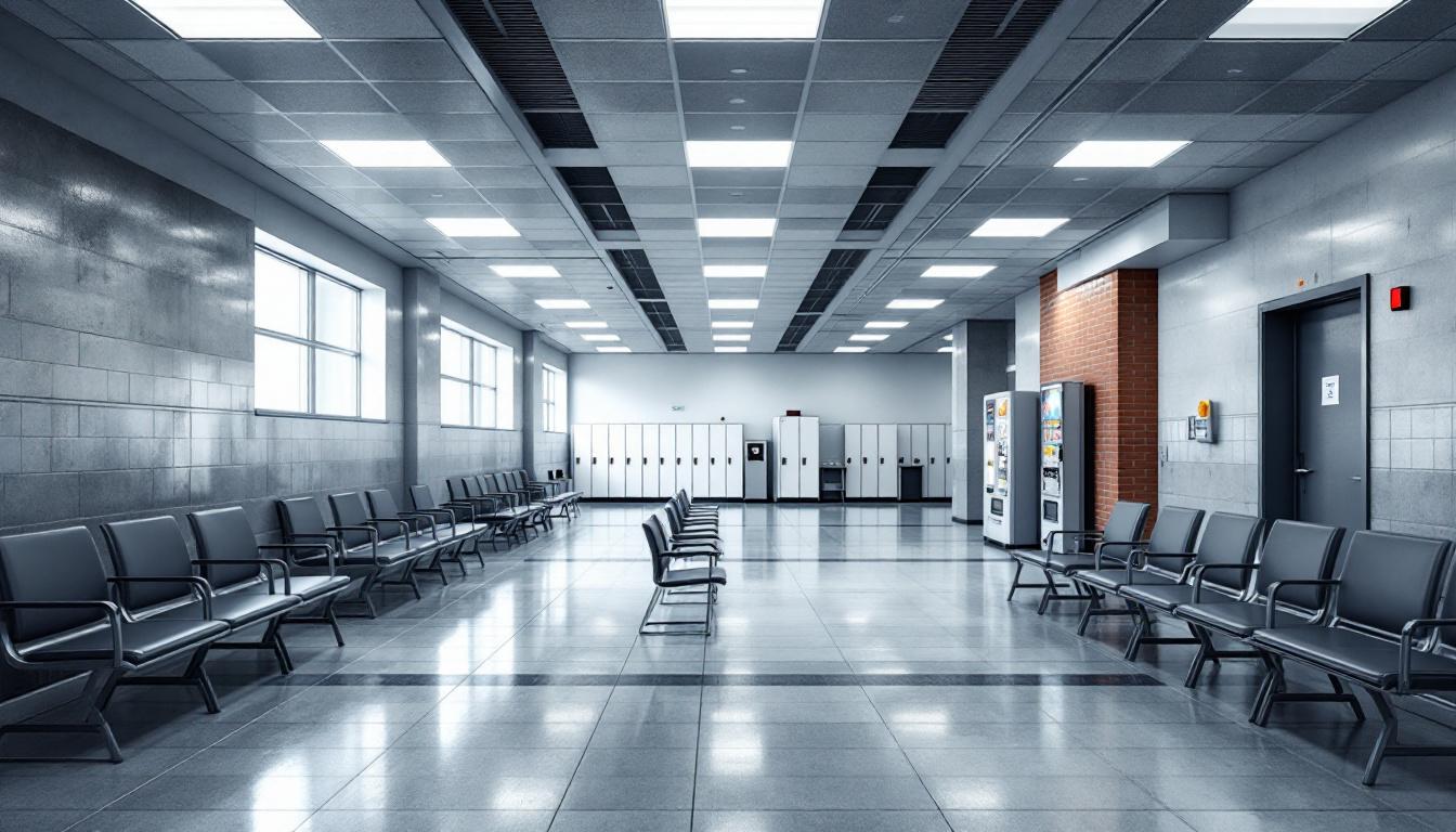 Visitation facilities and waiting area at Yates County Corrections-Jail