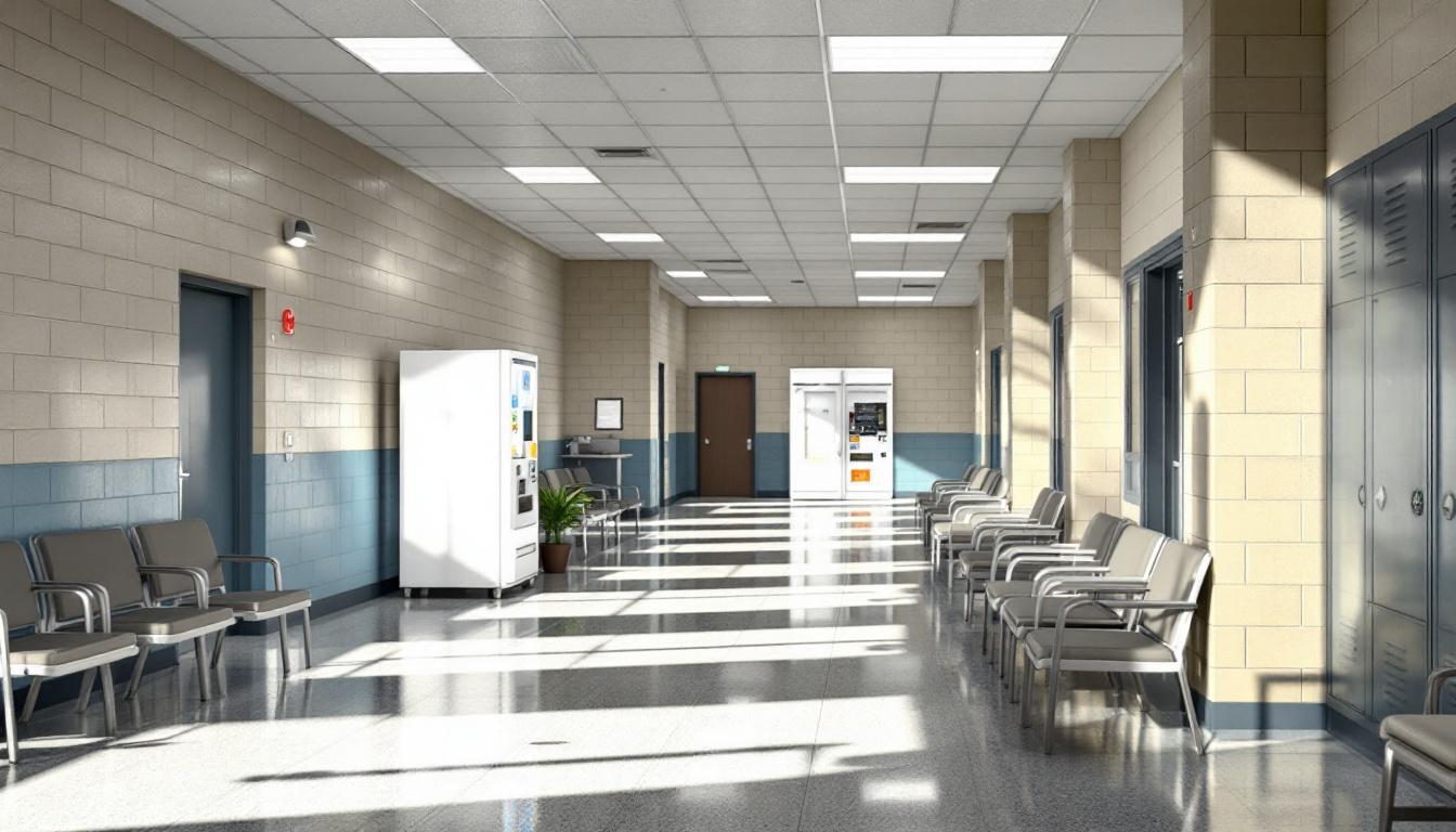 Visitation area at Onondaga County Justice Center