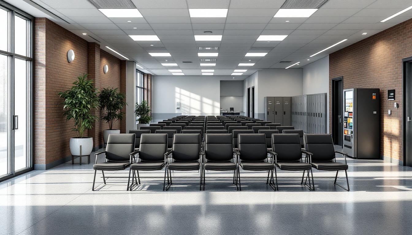 Visitation facilities and waiting area at Suffolk County Sheriff's Office Riverhead Correctional Facility