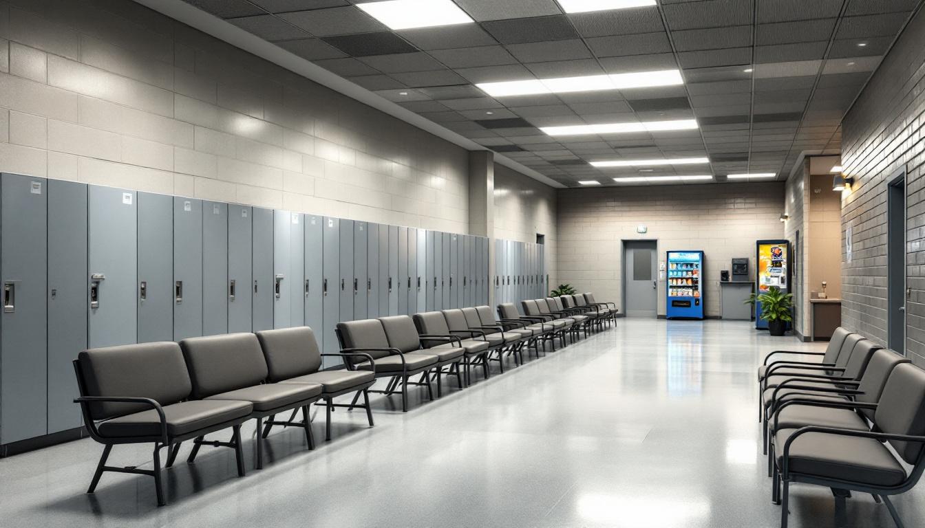 Visitation facilities and waiting area at Ulster County Jail