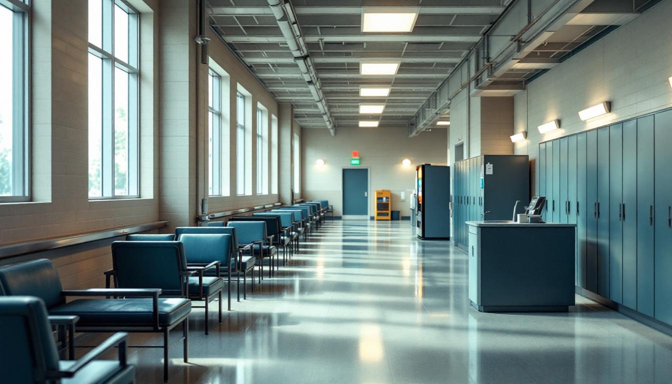 Visitation facilities and waiting area at Saratoga County Correctional Facility