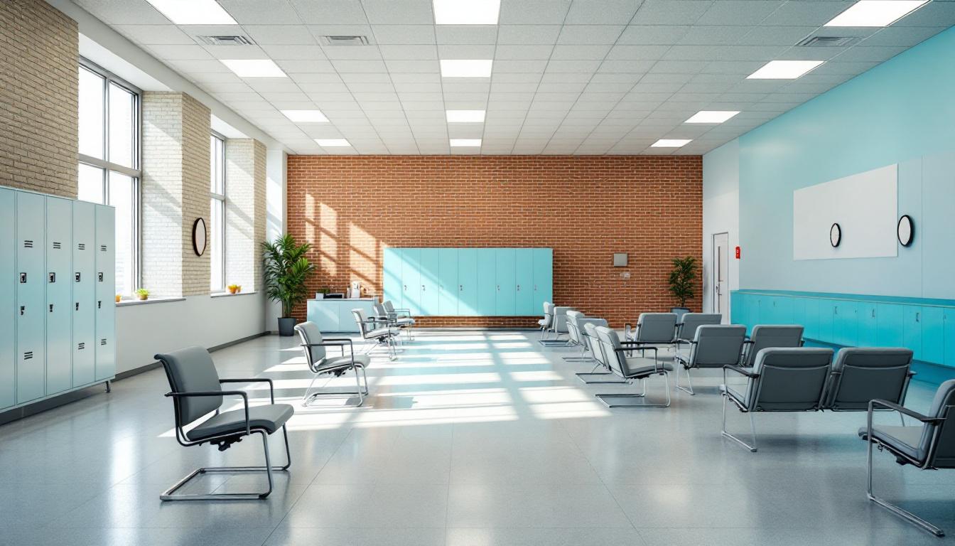 Visitation facilities and waiting area at Onondaga County Justice Center