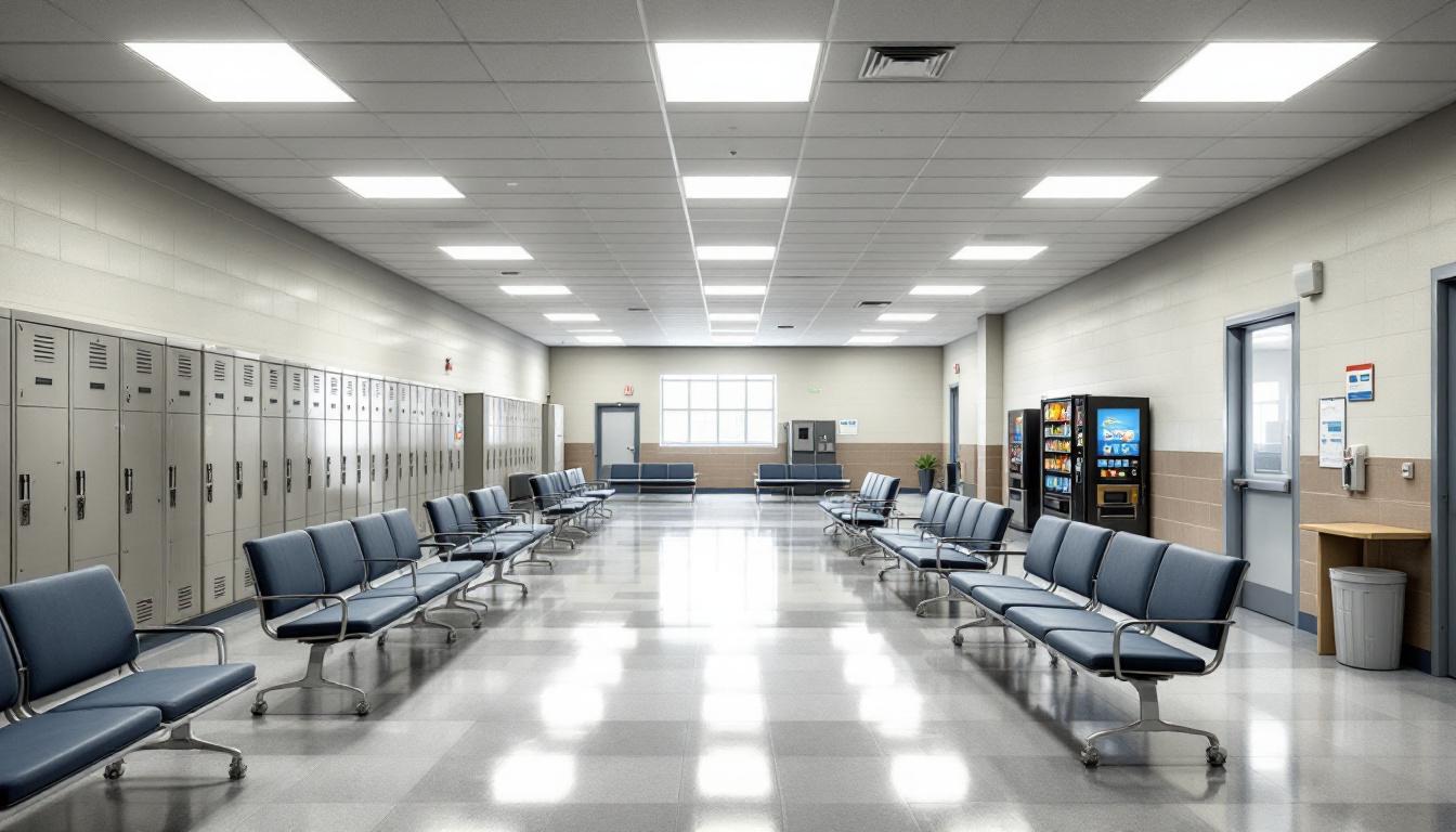 Visitation facilities and waiting area at Cape Vincent Correctional Facility