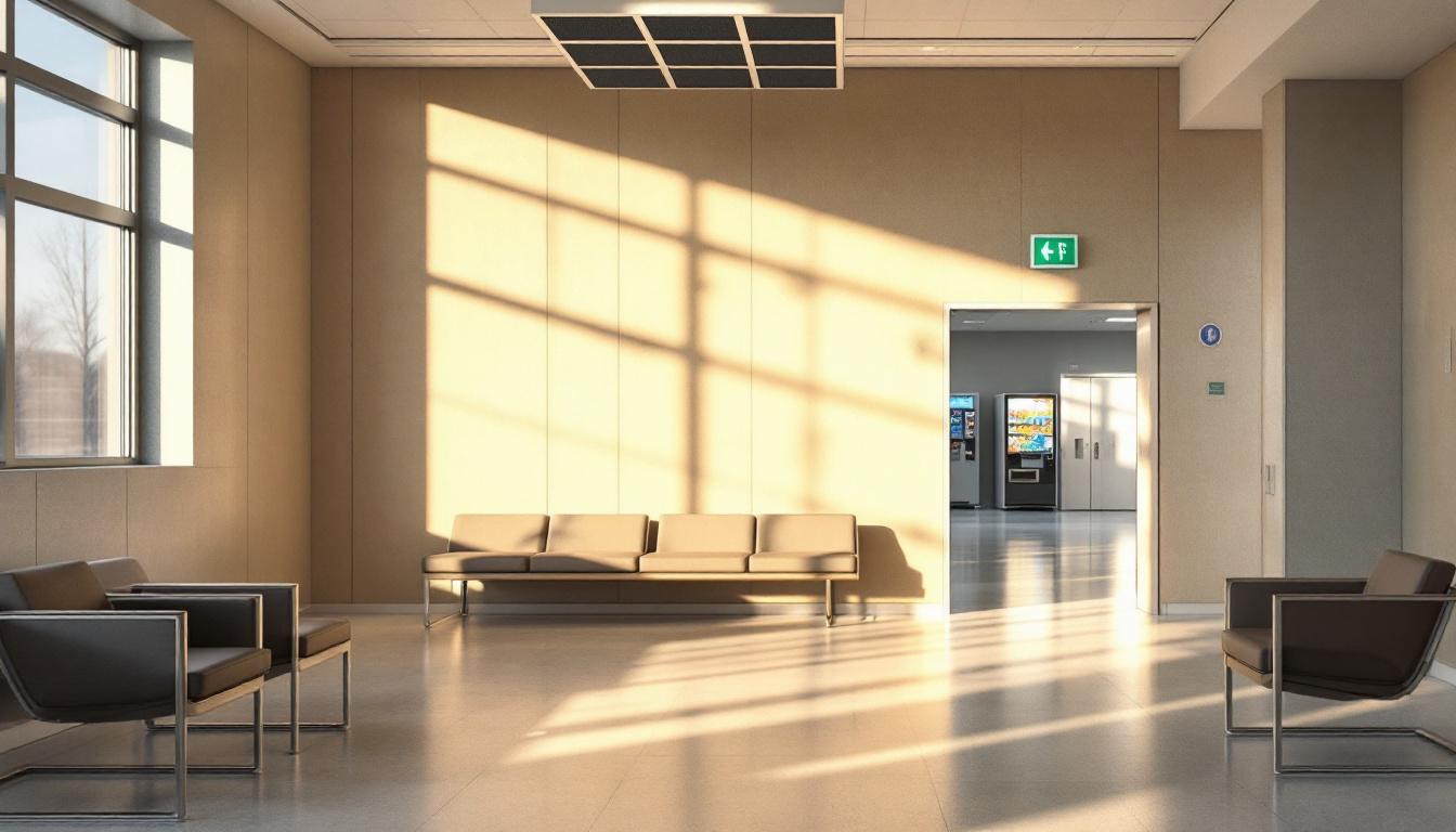 Visitation facilities and waiting area at Altona Correctional Facility