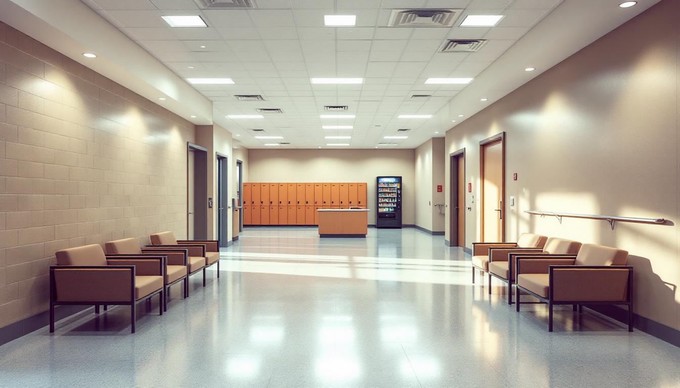 Visitation facilities and waiting area at Taconic Correctional Facility
