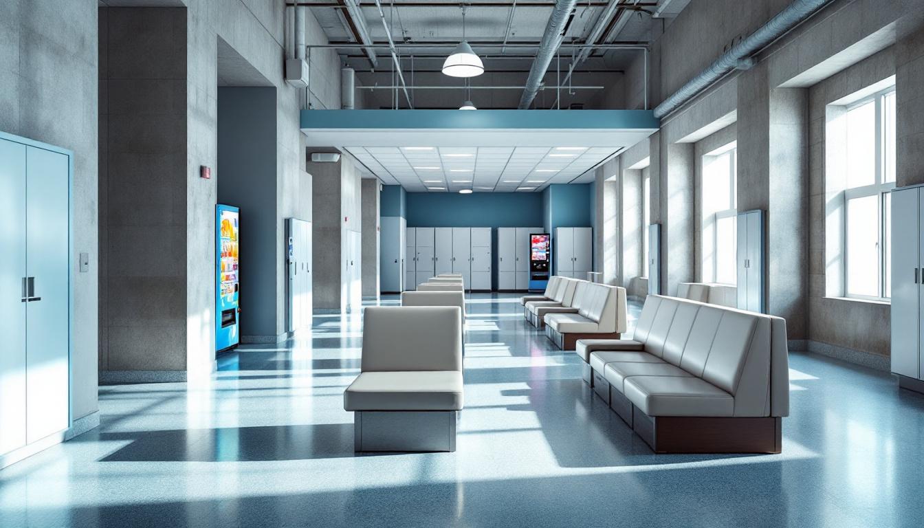 Visitation facilities and waiting area at Madison County Jail