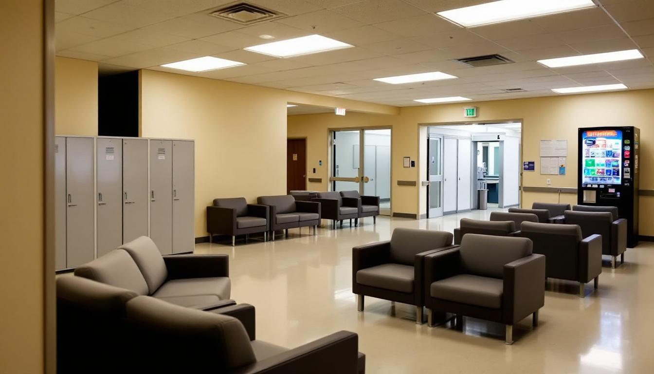 Visitation facilities and waiting area at Ontario County Jail