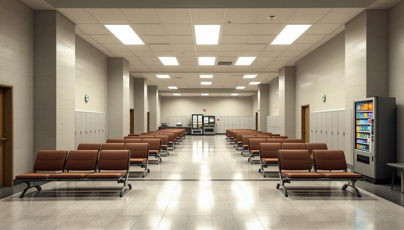 Visitation area at St. Lawrence County Correctional Facility