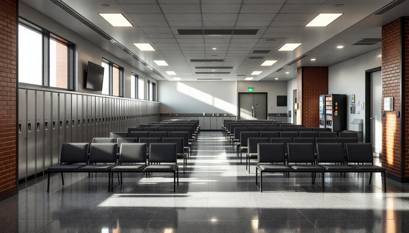 Visitation facilities and waiting area at Cortland County Jail