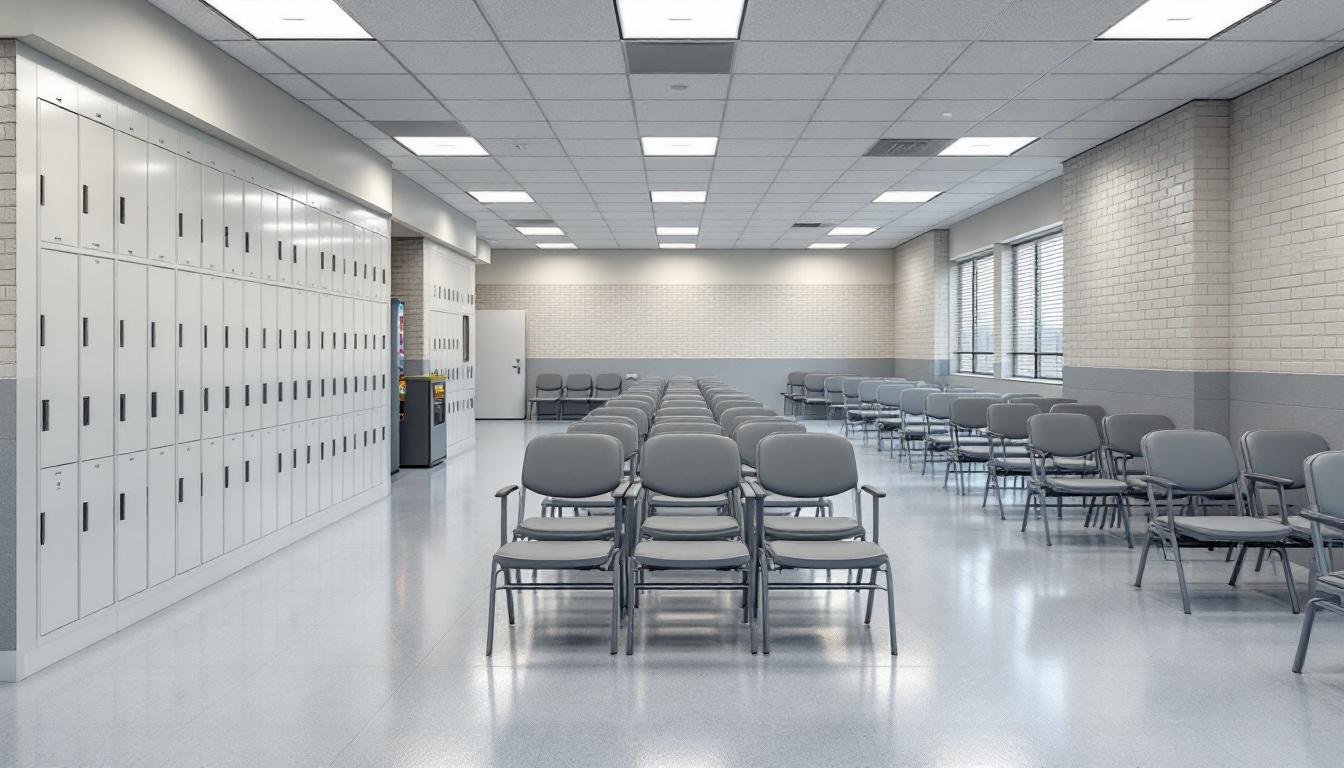 Visitation facilities and waiting area at Allegany County Jail