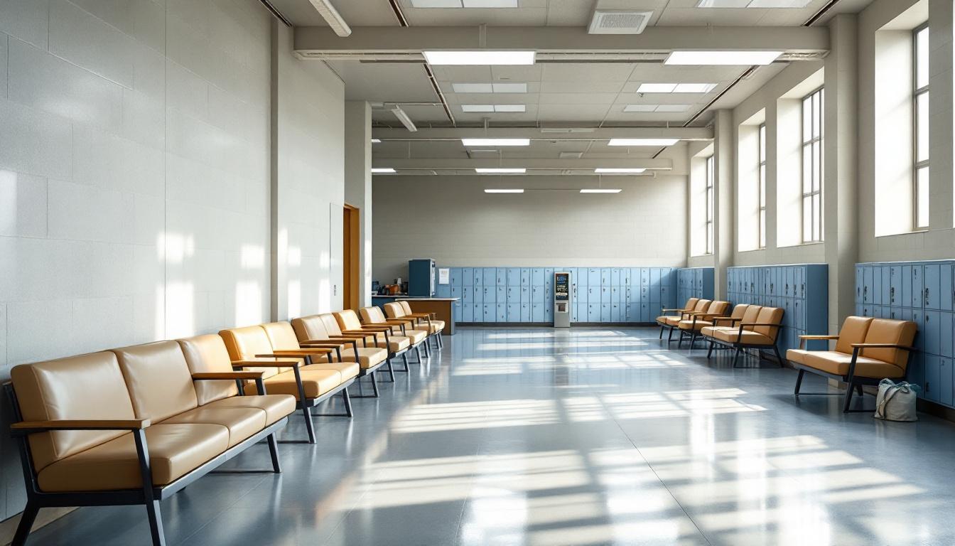 Visitation facilities and waiting area at Montgomery County Jail