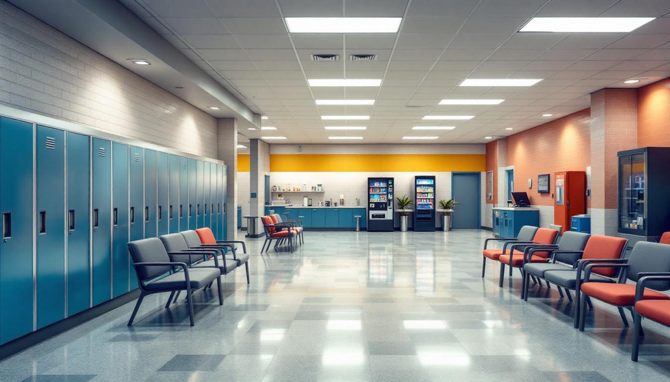 Visitation facilities and waiting area at Warren County Jail