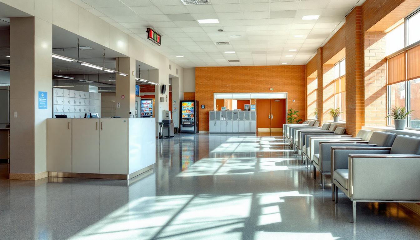 Visitation area at Onondaga County Department of Correction