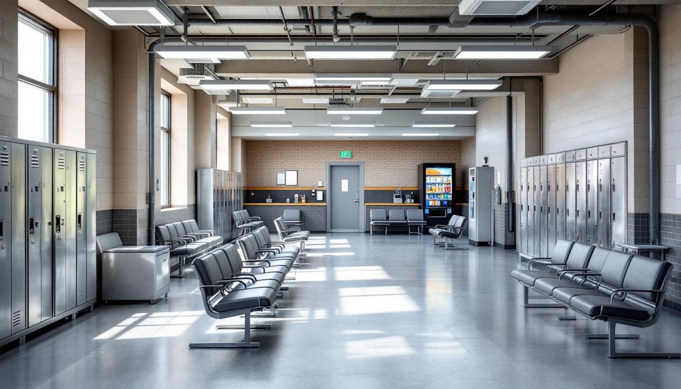 Visitation facilities and waiting area at Albemarle District Jail
