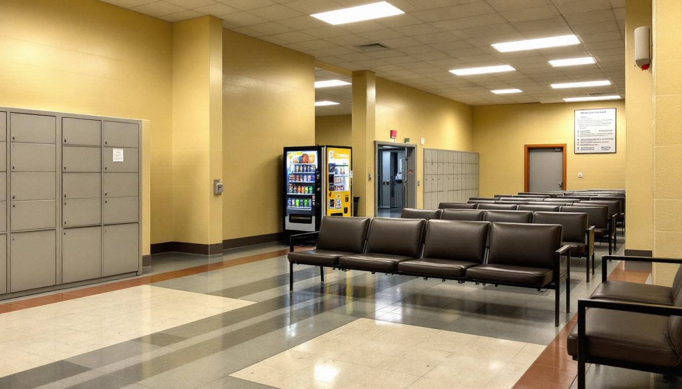 Visitation area at Cleveland County Detention Center