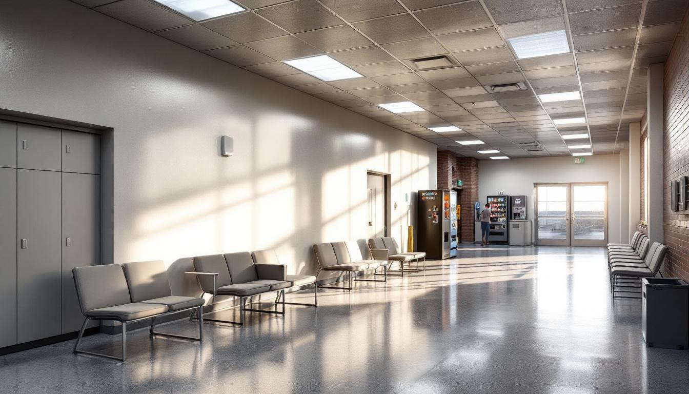 Visitation area at Federal Correctional Complex, Butner