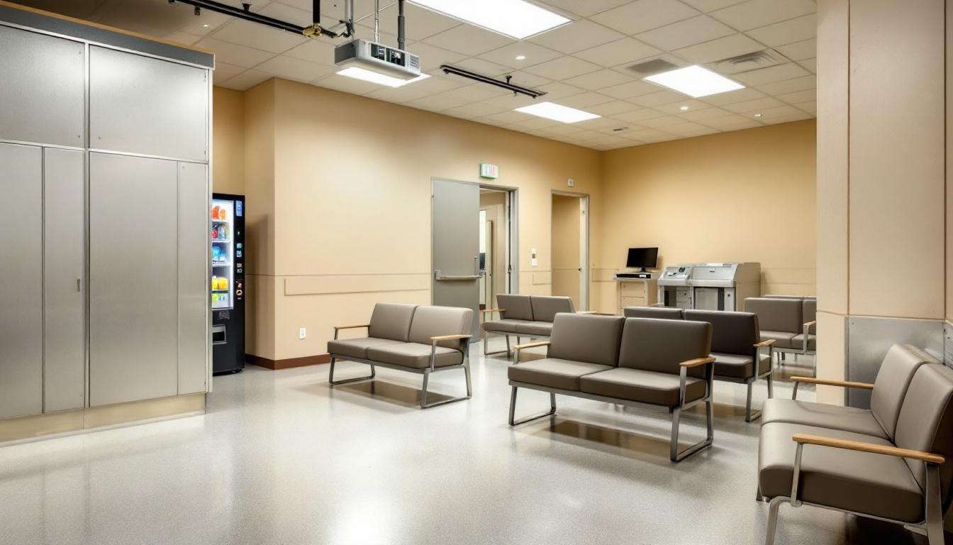 Visitation facilities and waiting area at Granville Correctional Institution