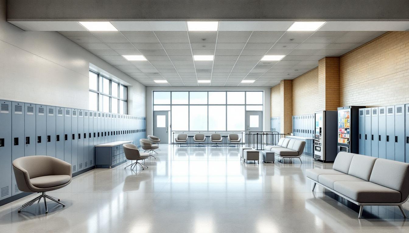 Visitation facilities and waiting area at Hyde Correctional Institute