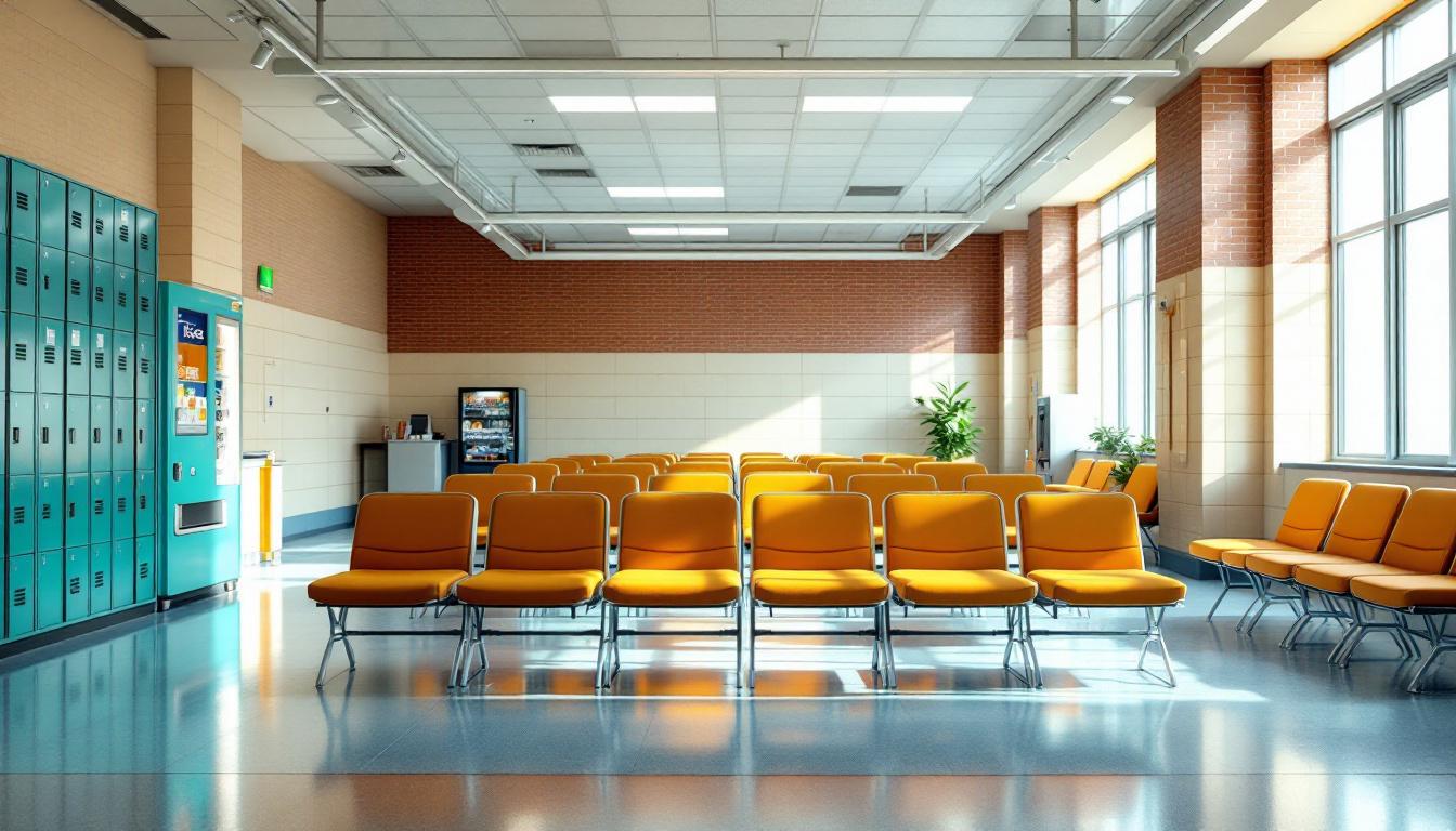 Visitation facilities and waiting area at Gaston County Jail