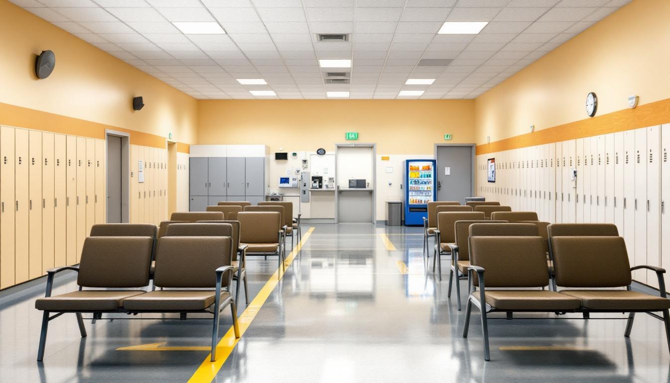 Visitation area at Harnett County Detention Center
