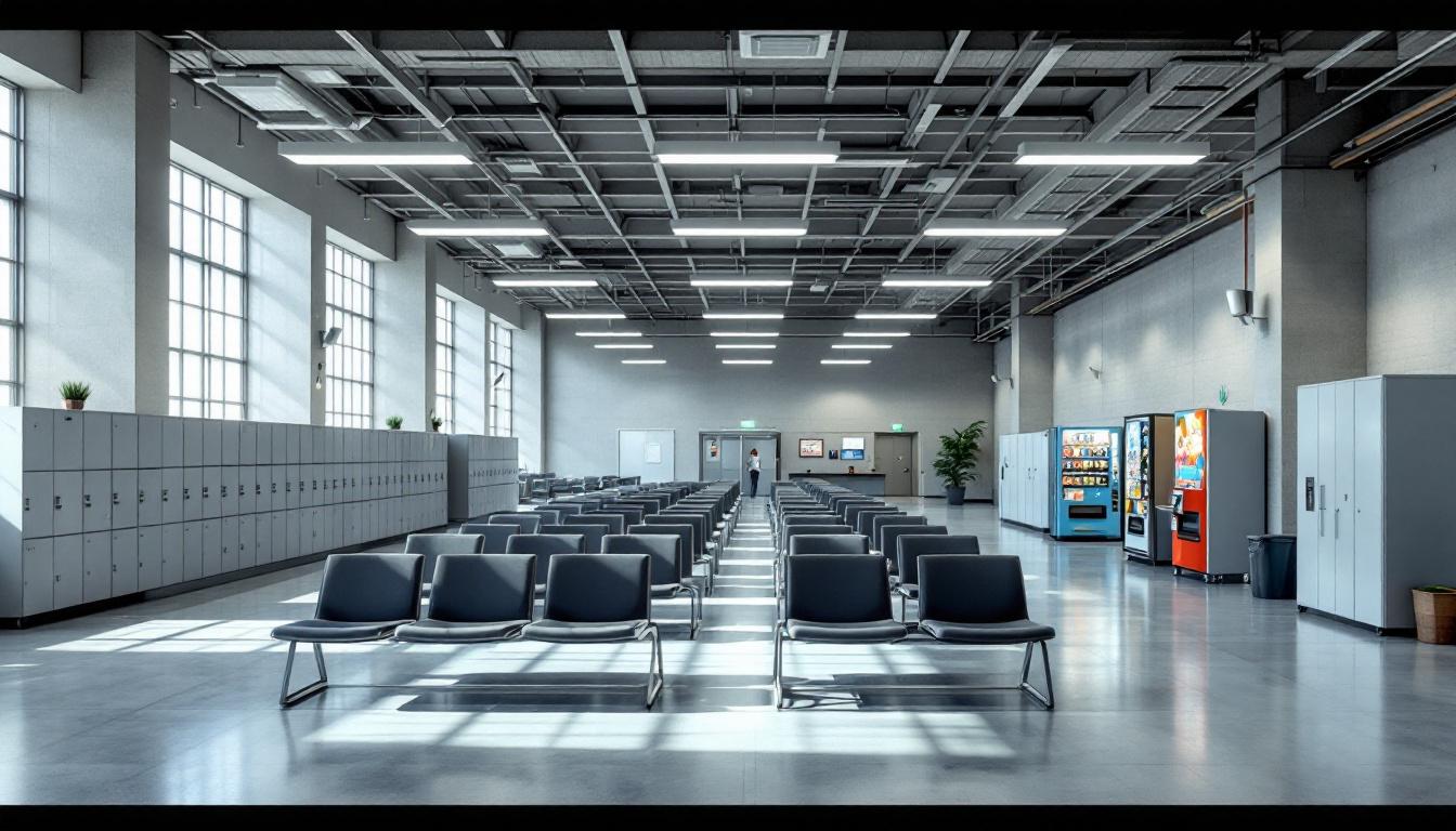 Visitation facilities and waiting area at Neuse Correctional Institution