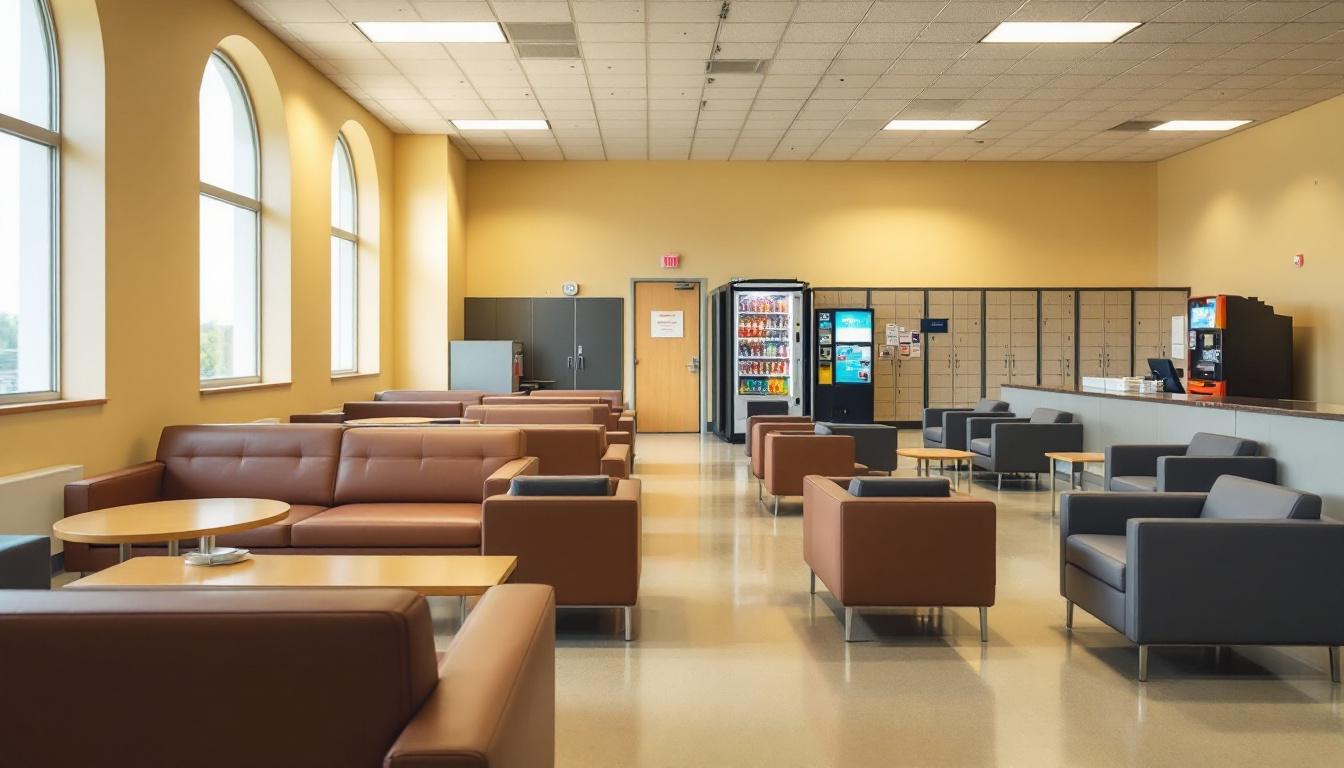 Visitation area at Buncombe County Detention Center