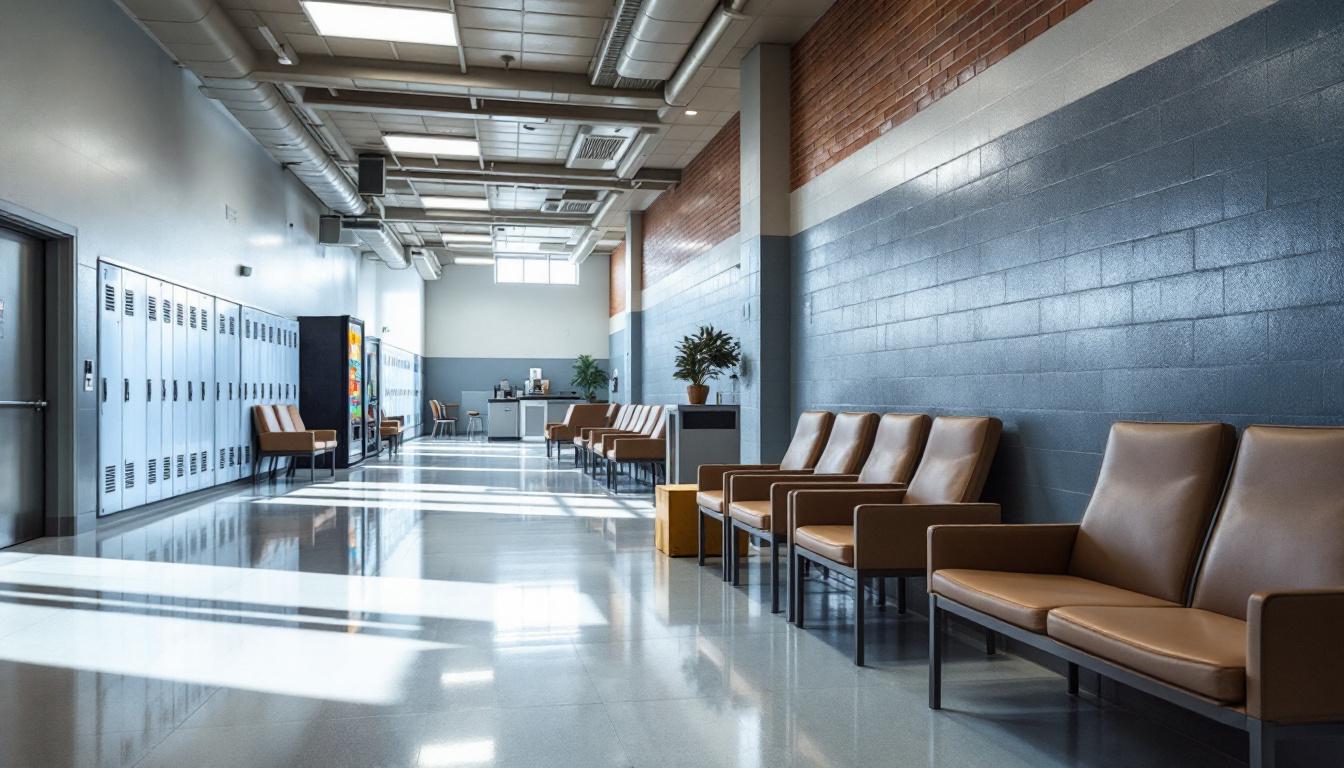 Visitation facilities and waiting area at Neuse Correctional Institution