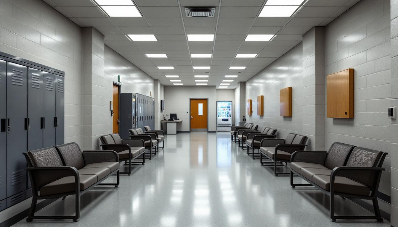 Visitation facilities and waiting area at Piedmont Correctional Institution