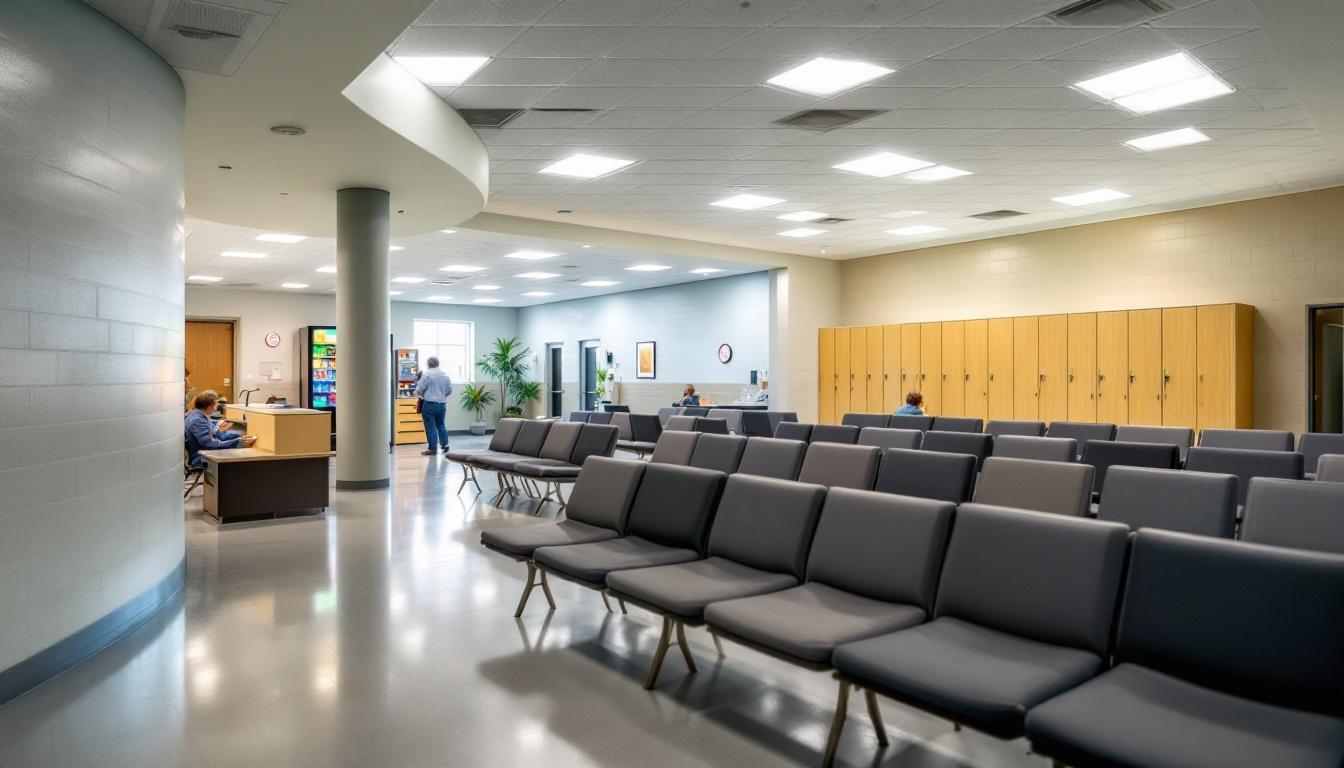 Visitation facilities and waiting area at Randolph County Jail