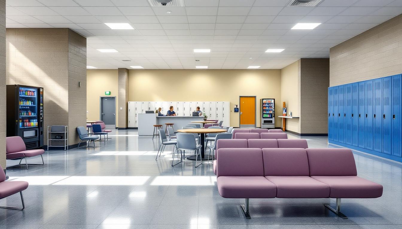 Visitation facilities and waiting area at Marion Correctional Institute