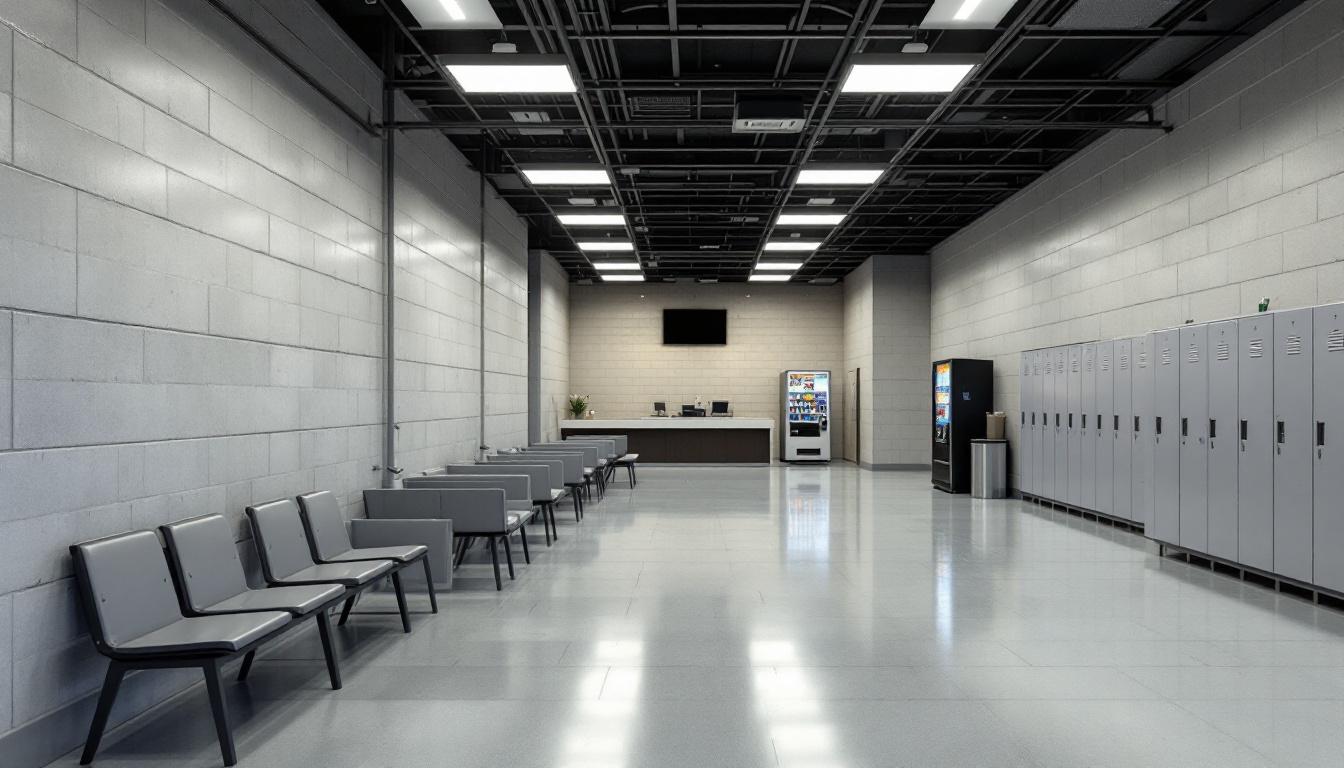 Visitation facilities and waiting area at Wake County Detention Center