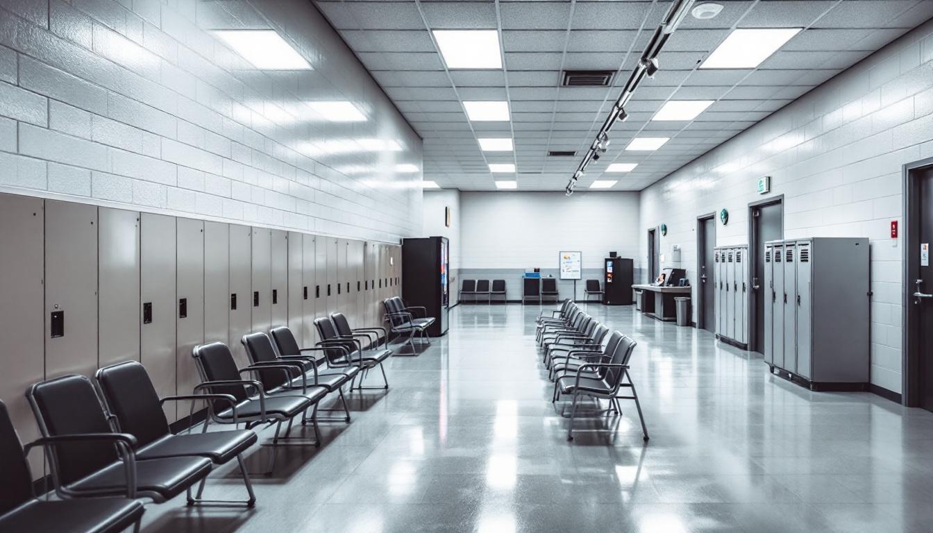 Visitation area at Pender Correctional Institution