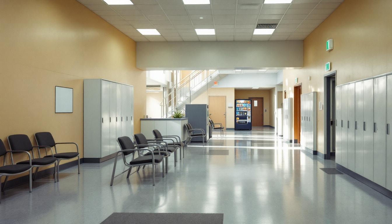 Visitation facilities and waiting area at Central Prison
