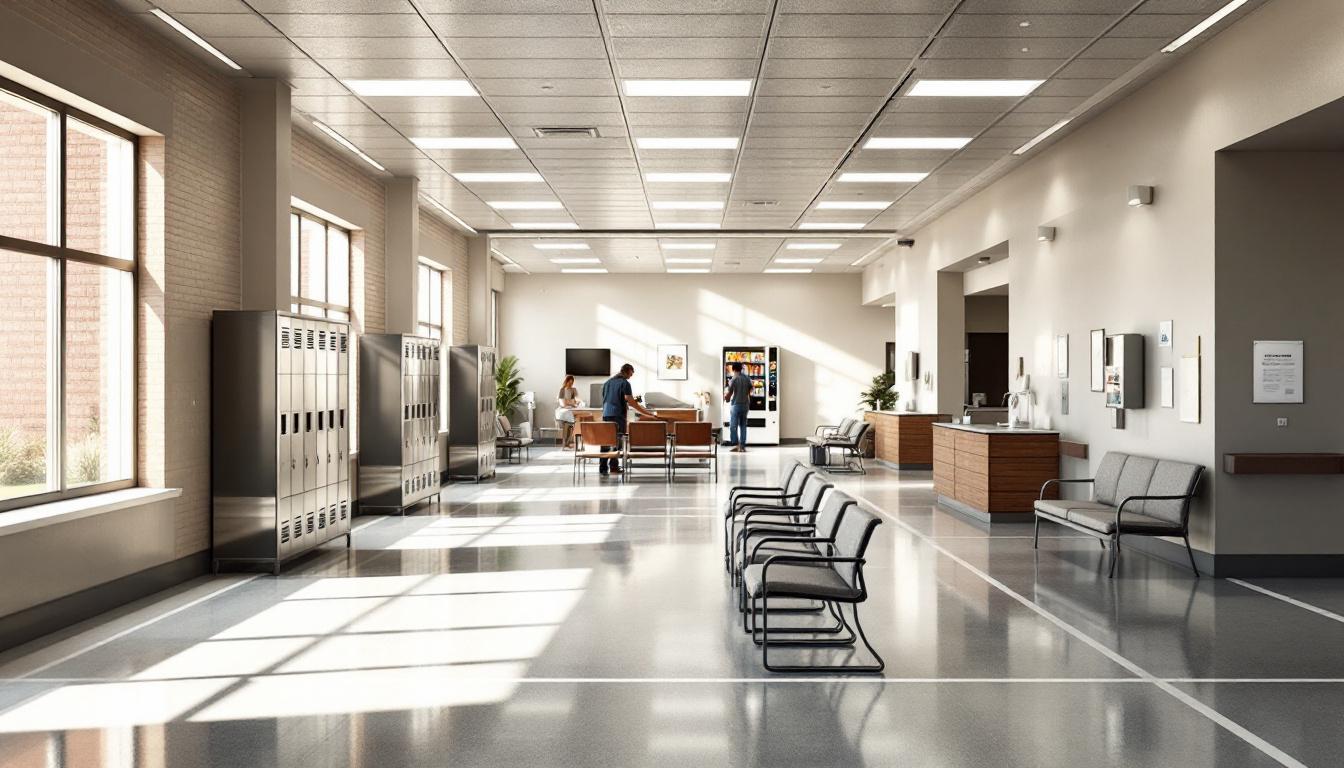 Visitation facilities and waiting area at Mountain View Correctional Institution