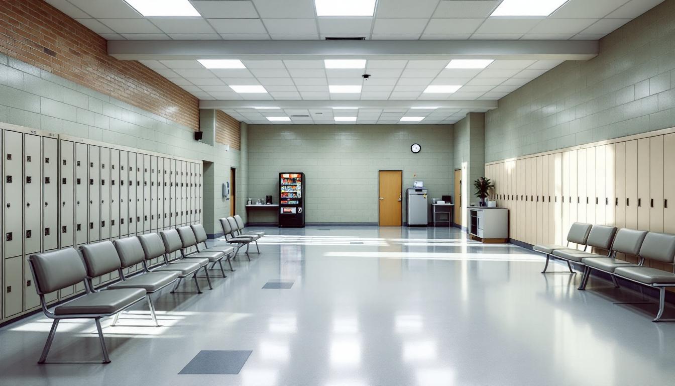 Visitation facilities and waiting area at Granville Correctional Institution