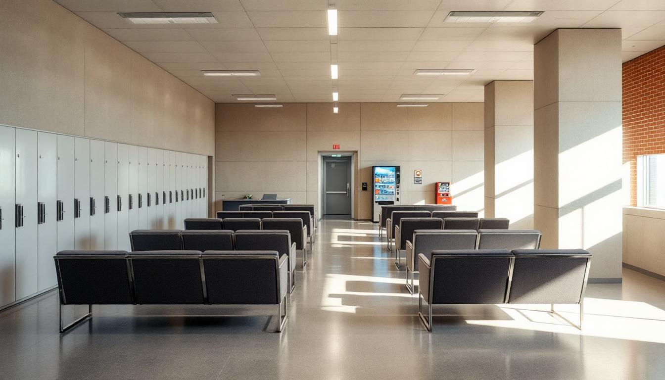 Visitation area at Cumberland County Detention Center