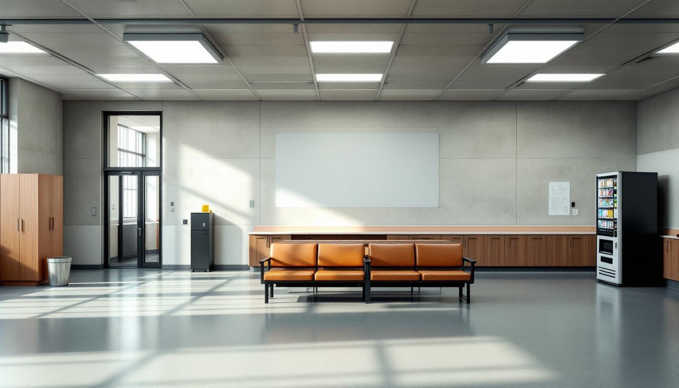 Visitation facilities and waiting area at Pasquotank Correctional Institute