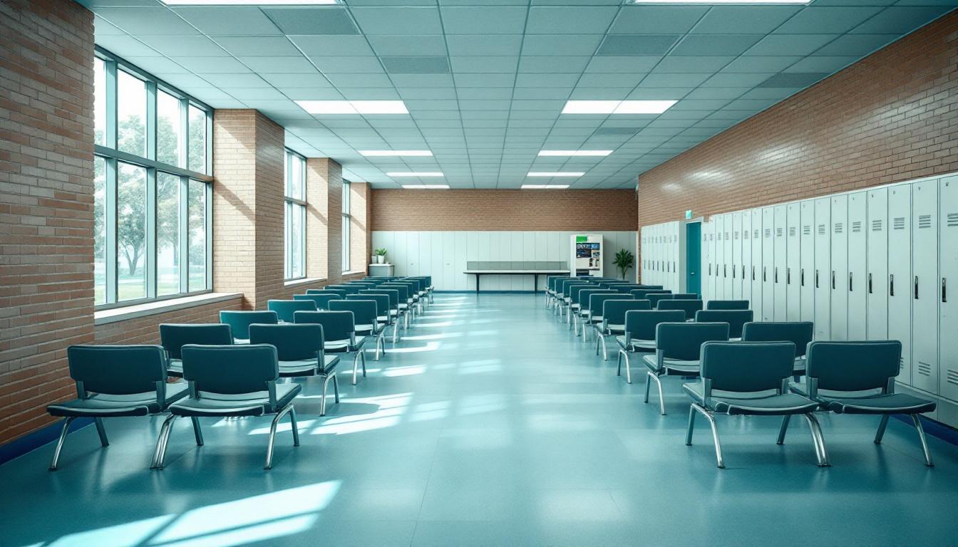 Visitation facilities and waiting area at Clay County Jail
