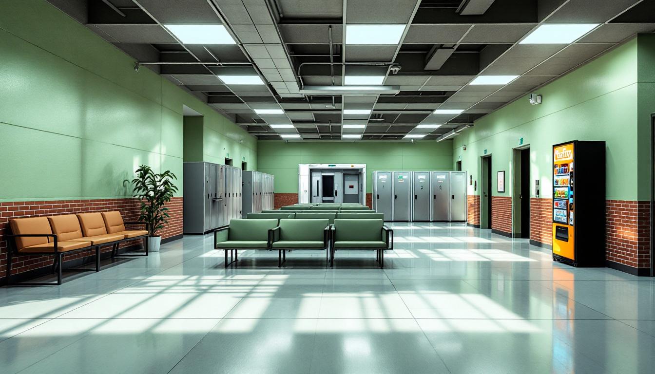 Visitation area at Wake County Public Safety Center