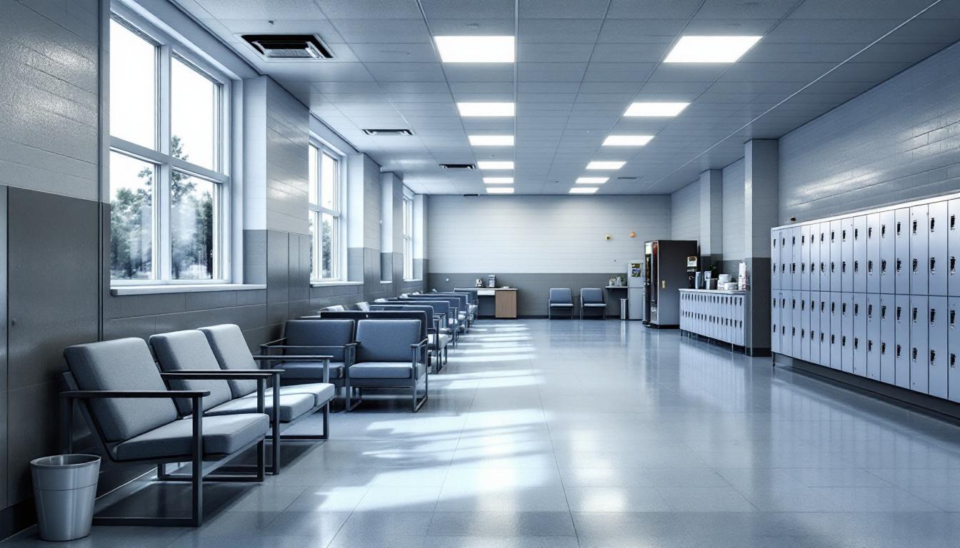 Visitation facilities and waiting area at Catawba County Detention Facility